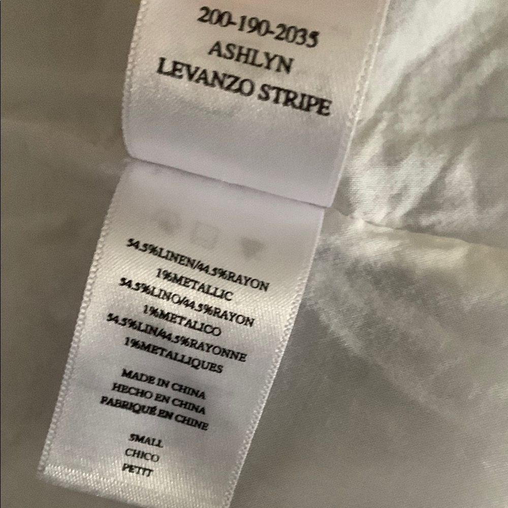 RAILS Ashlyn Midi Dress in Levanzo Blue White Silver Stripes Linen Blend Sz S - Picture 8 of 13